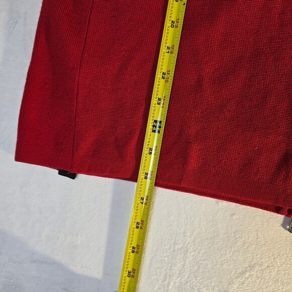 RLX Ralph Lauren 100% Merino Wool Full Zip Vest Red Mens XL - Picture 7 of 8